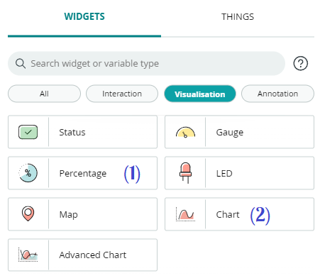 Aukeratu ditzakegun widgets motak