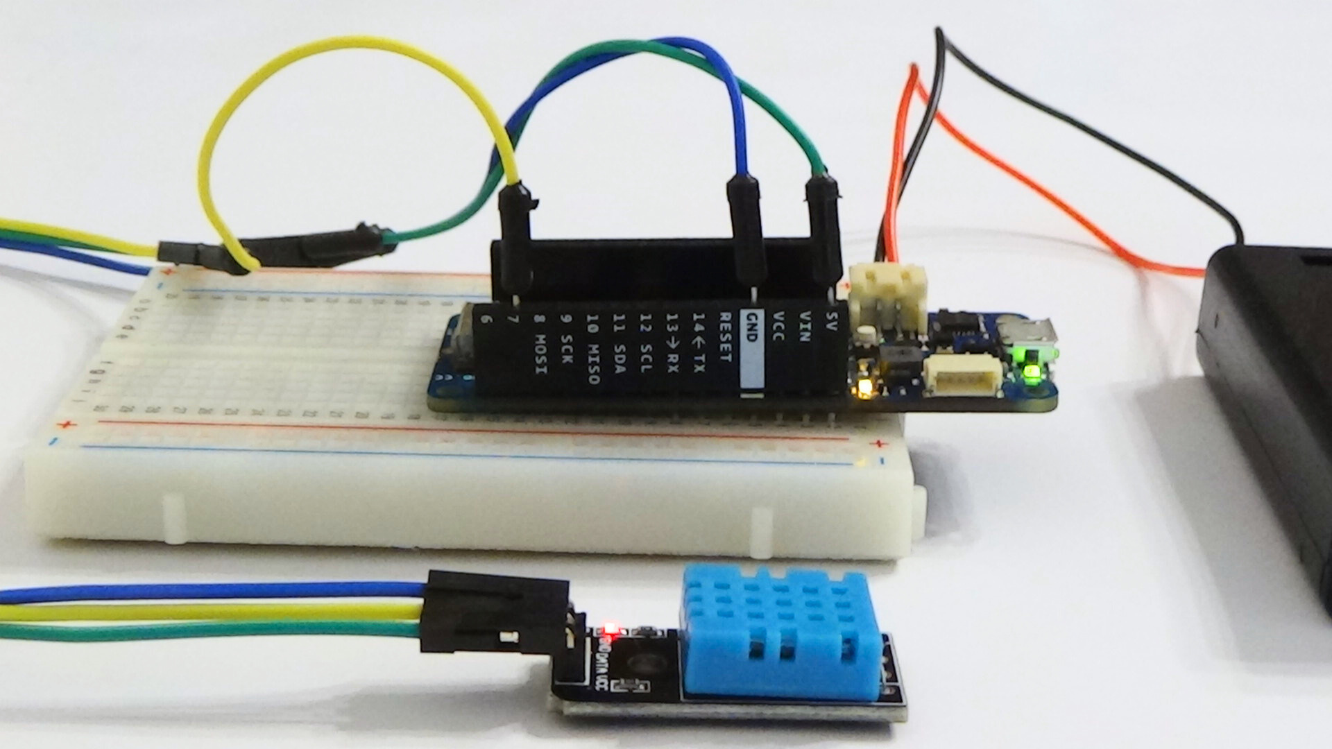 Montaje Arduino DHT11 - frontal