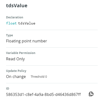 TDS aldagaiaren deskribapena